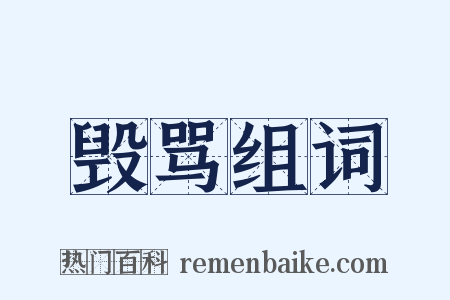 毁骂组词是什么意思的图片